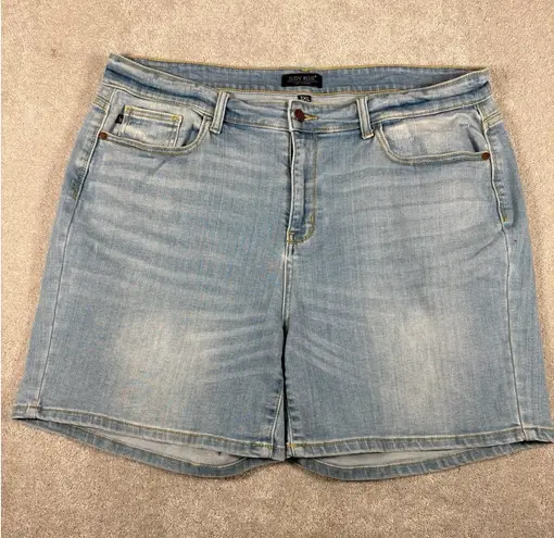 Judy Blue 3xl Midi Shorts EUC Stretch Light Wash High Those 5in