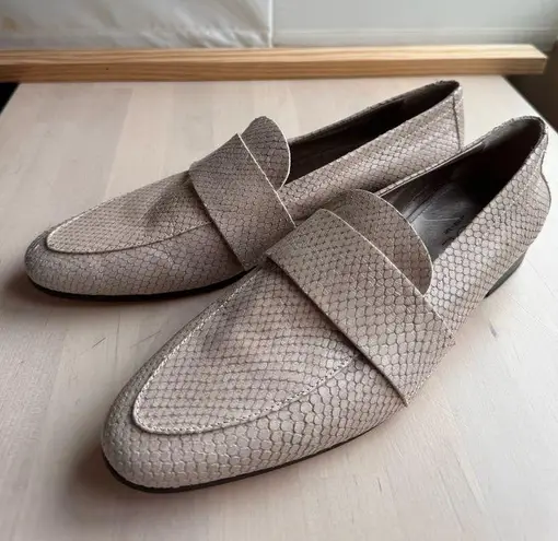 AGL Ivory snake embossing Loafers ATTILIO GIUSTI LEOMBRUNI Women size 41.5