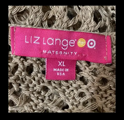 Liz Lange size XL golden brown sweater cardigan