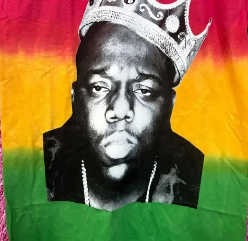 The Notorious BIG King of New York Rap Tricolor Dip-Dye Small