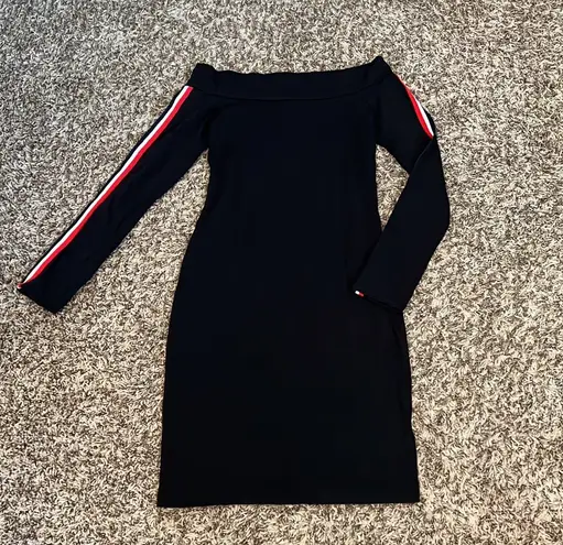 Heart & Hips Black Off Shoulder Mini Dress