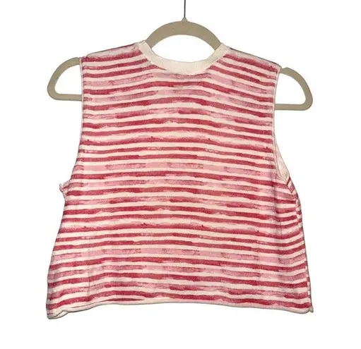 NWOT ATM Anthony Thomas Melillo Striped Cropped Cotton Cashmere Blend Top XS