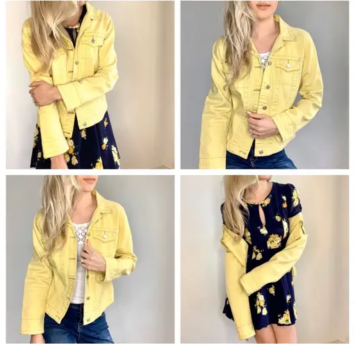 CAbi Spring / Summer Yellow Denim Jean Jacket Small