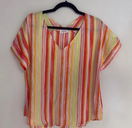 Colorful Stripes Blouse NWOT Multiple Size M