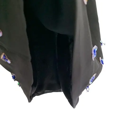 Keepsake The Label Sequin Flower High Neck Floral Sleeveless Top Black Medium