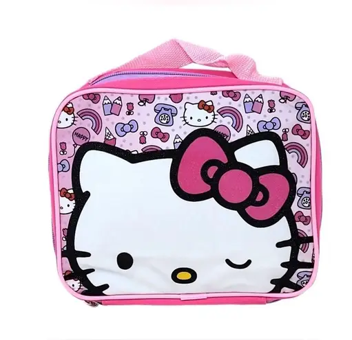 Hello Kitty  16" Backpack w/Detachable Insulated Lunch Bag & Padded Straps. NWT