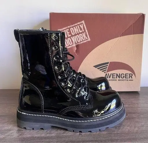 Avenger Fortune Carbon Safety Toe Women's Lace Up Boot Size 8.5 SKU#241226 Black