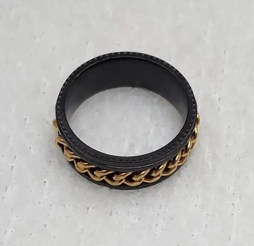 Black Tone Spinner Ring Size