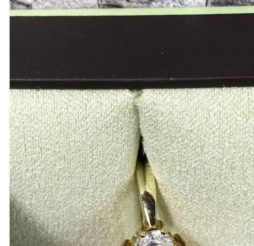 Stauer Cushion Faceted Citrine Vermeil Sterling Silver Statement Ring Size 7 EUC