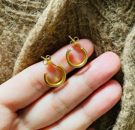 so cute!13mm C hoop/extra Thick Gold Layer