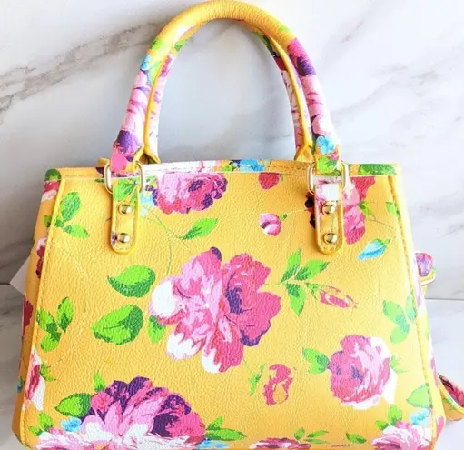 Betsey Johnson Yellow Floral Mini Bow Satchel 65 33 Off Retail New With Tags From Ann