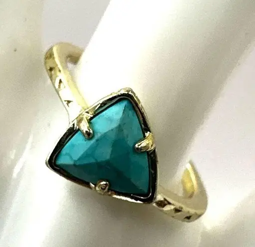 Kendra Scott  gold filled blue triangle ring