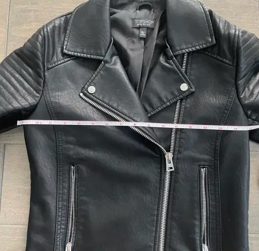 Topshop Rosa Biker Leather Jacket