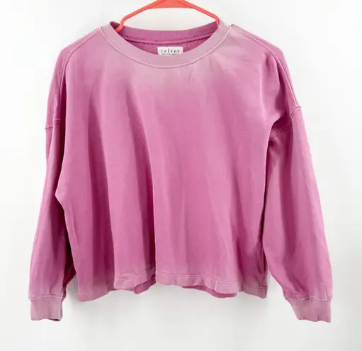 Velvet by Graham & Spencer Sweatshirt Size Extra Small Ombre Crewneck Pullover Pink