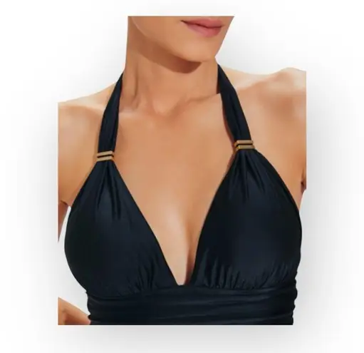 Vix ❤︎︎ Bia Tube Draped One Piece Brazilian Cut Swimsuit ❤︎︎ Black ❤︎︎ Medium