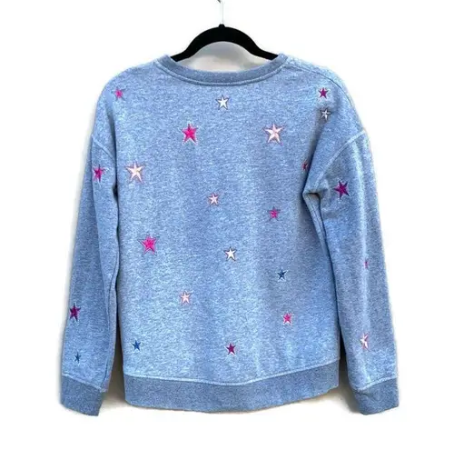 Boden USA Boden Arabella Embroidered Star Print Gray Pullover Crewneck Sweatshirt XS