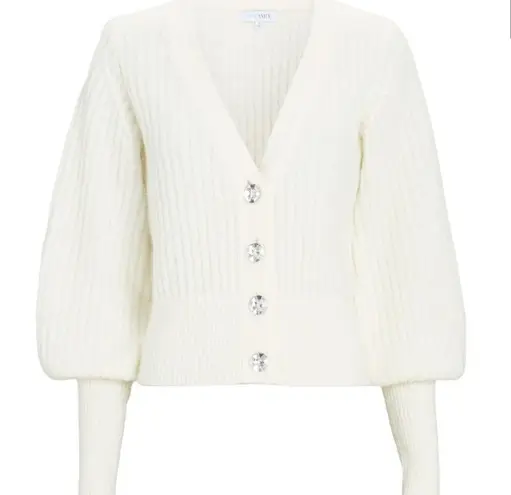 Intermix  Ella Jewel Cardigan Wool Ivory 
Sweater Size Small