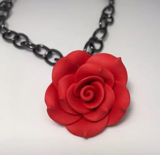 Red Rose Gun Metal Gothic New