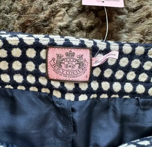 Juicy Couture blue polka dot skirt