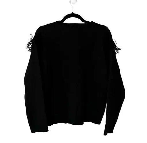 HAYLEY MENZIES Dead or Alive Fringe Knit Moon Star Sweater Sz S