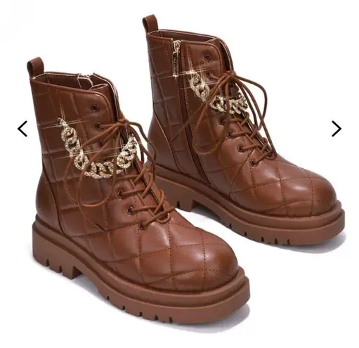 Women's Boot Cape Robbin Lancey Brown Booties Platform Ankle Shoes Size 8