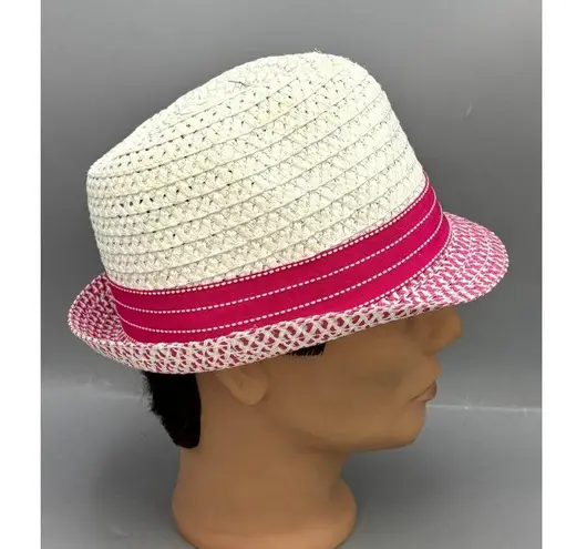 Jacobson Hat Company Havana Fedora Panama White Pink Wide Brim Outdoor 22"