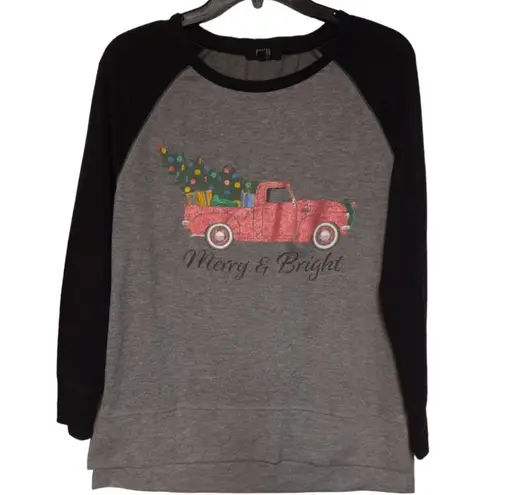 Modern Canvas Christmas Sweatshirt Size Small