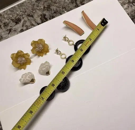 Lot Of 5 Costume Statement Earrings Pierced Dangle / Stud Mix