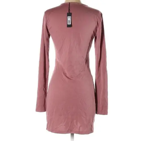 Bobi NWT Black Mauve Front Knot Dress