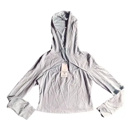 Halara NEW Hooded Drawstring Cut Out Cropped Casual Hoodie Sweatshirt