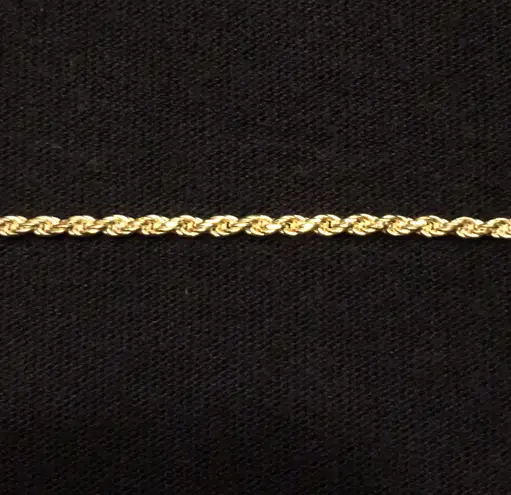 Gold Chain Rope Chain 20in 2mm And Jesus Piece .925 Italy