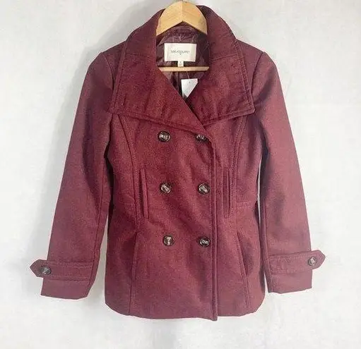 Thread & Supply Double Breasted Oxblood Peacoat Size Medium