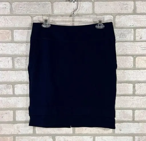 CAbi  Style 5051 Lido Tiered Navy Pencil Skirt Size 6