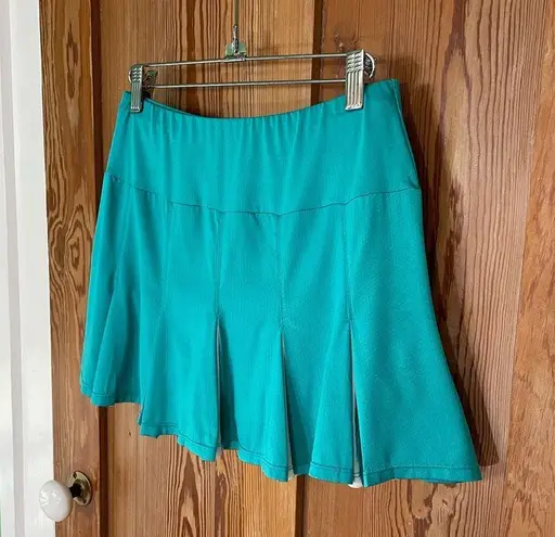 TAIL Teal & White Box Pleated Golf Skort Athletic Tennis Skirt w Shorts