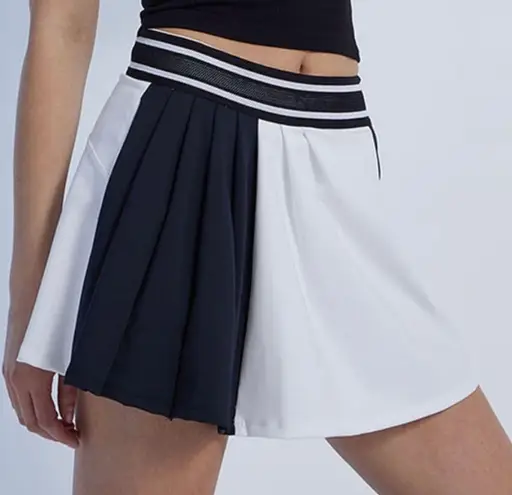 Free People Movement Round Robin Black White Colorblock Skort