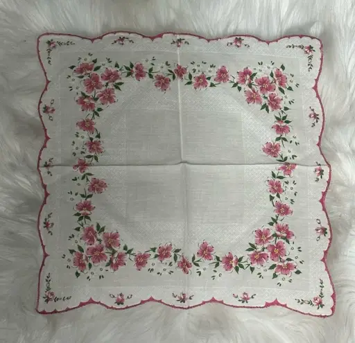 1944. Retro Vintage White With Pink Florals