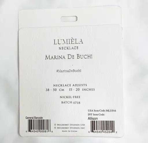 Marina De Buchi “Allison” Lumiela Personalized Name Necklace