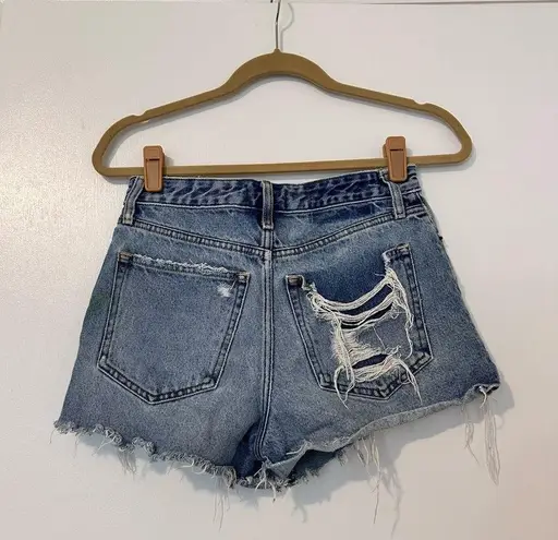 Abercrombie & Fitch  Annie High Rise Distressed Shorts