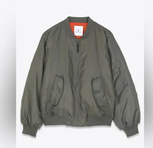 ANINE BING Leon Bomber Jacket in Army Green, New with Flaw
