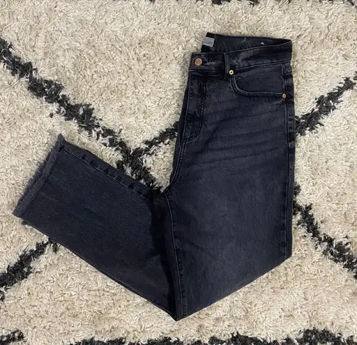 Loft Black Straight Crop Jeans