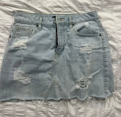 Aeropostale Light Wash Jean Skirt