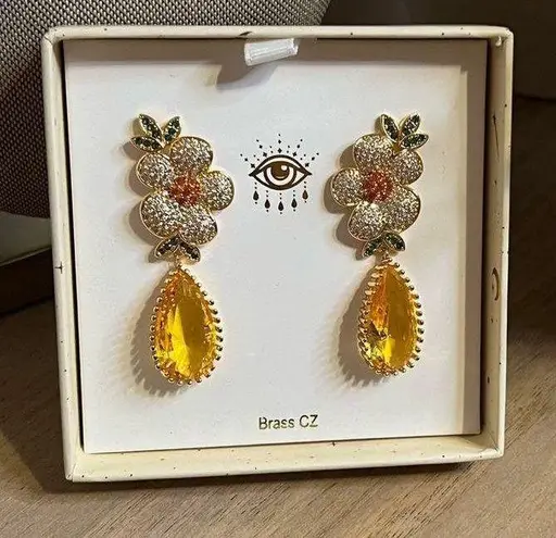 Eye Candy LA • DANGLE FLOWER EARRINGS • NIB