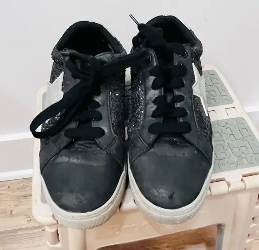 Time & Tru Women's  Fashion Sneaker black silver star size 8 thumbnail 3