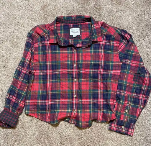 American Eagle AE Cozy Cabin Cropped Flannel