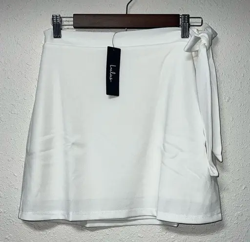 New Lulus Mini Wrap Skirt In Ivory Womens Size Small White