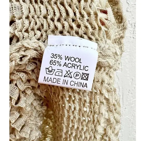 NWT Story Of Love Sleeveless Wool Alexi Tank Sweater Cream Women's One Size/ S