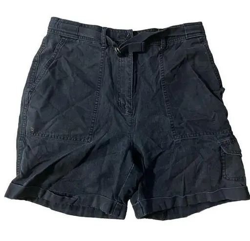 Ralph Lauren Lauren  Shorts Women Size 10P Black Chino Shorts