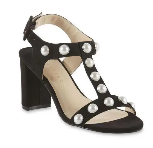 Metaphor Women's Peony Black T-Strap Sandal