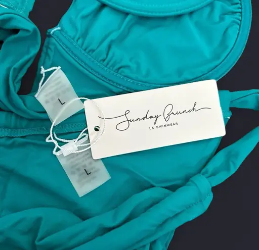 Sunday Brunch Teal Blue Underwire Top 2 Piece Bikini