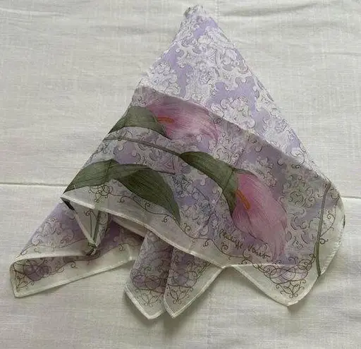 Purple floral with gold detailing bandana 0612